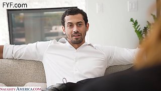 Lauren's Dilemma: Tittyfuck the Boss & lose her job for it!