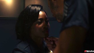 Nicole Kitt's Dark Power in a Uniform Scene