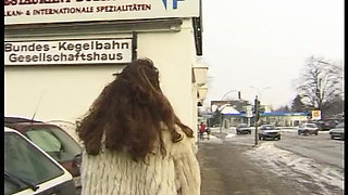 Stunning brunette babe seducing her pussy with vibrator in the bathroom