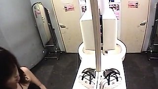 Amateur asian girl masturbates with dildo on cam