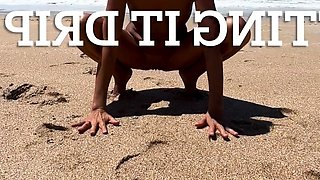 84 Asian milf wife gets microbikini beach creampie