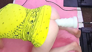 Anal Dildo Masturbation on the Fucking Machine