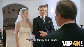 Vip4k. guests can't stash emotions when they observe bride fucking in movie
