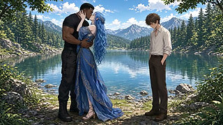 Interracial Kissing and Submissive Cuckold Anime (AI Arts)