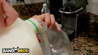 Busty MILF Neighbor Ariella Ferrera Bounces Her Milk on Juan El Caballo Loco's Big Boobs