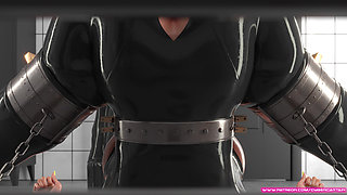 Cell of Control - 3D BDSM Comic, Shiny Metal Bondage and Latex
