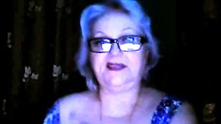 Old Russian Teacher Shows Off Her Big Breasts on Webcam