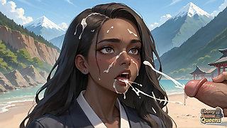 Ebony Queen's Mountain Beach Blowjob - Fantastic XXX!