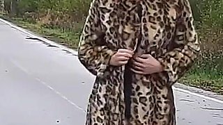 Wanilianna in Layered Nylons Is Performing a Golden Shower Show in a Public Place