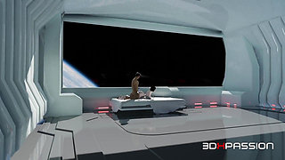 Zero-g Deepthroat & Anal on Orbital Station Japanese Echo Takes Hard Assfuck in Space Before Back Cumshot