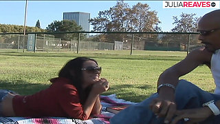 Hot bitch moans as pussy gets drilled by a huge black cock