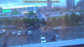 Amateur cutie sucking dick and fucking in the public place