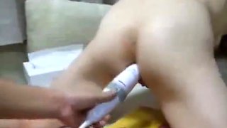 Extreme anal play for Japanese girl