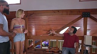 Amateur euro teens in a hardcore threesome