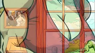 American MILF Cheats: Cartoon Blowjob While Husband at Work