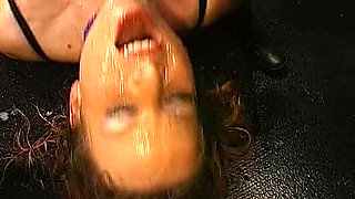 Redhead Slut Rams 30cm Dildo in Pussy