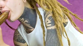 Ceci Milkymouzz Deepthroats and Takes Papi’s Long Cock Into Her Pierced Pussy