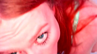 British Petite Redhead Pixie Bell Sucks and Fucks a Huge Cock