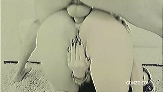 Brunette Nympho Angie Moon Endures Hard DP/DAP Destruction During