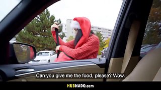Xmas Delivery Girls Big Cock Tip from Matty, Mila and Perez