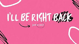 Small titted brunette Sharron with glasses masturbates