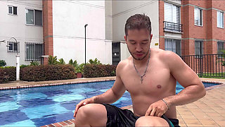 Petite Seduces Her Neighbor in the Pool and Then Fucks Him Before Her Cuckold Gets Home! Naty Delgado & Brian Evansx