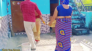 Desi Family Threesome Sex, Step Son in Law Sex with His Step Mother in Law and Wife