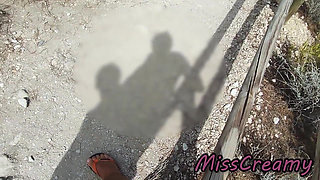 French MILF Blowjob Amateur on Nude Beach in Greece to Stranger with Cumshot - Misscreamy