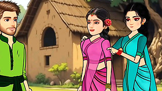 Secret Affair - Busty girls gives cartoon blowjob to big dicked boyfriend