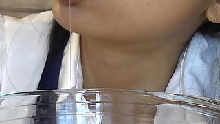 Jap College Girl Deepthroat, Super Sloppy Messy Spit Roast - 4K