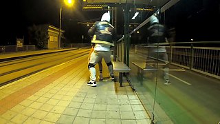 Quick Risky Sex On Public Bus Stop Squirting Orgasm And Cum In My Mouth & More.. Dada Deville