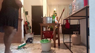 Fat Wife Doing Cleaning 4