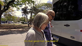 Mature Ass Stretched by a BBC in Driving Van