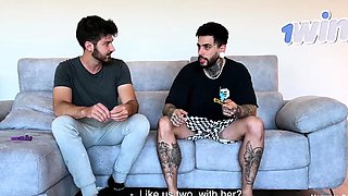 SDFM three way action! Morena cocksucker takes hefty