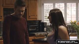 PORNFIDELITY Angela White Big Natural Titty Fucking