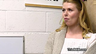 Big titty mom moans while pounding mall cops knob