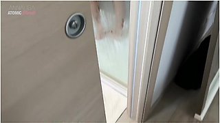 My Neighbor Catches Me Jerking Off And Decides To Take It In Her Mouth