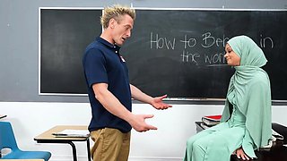 Hijabi Teacher Gangbanged by Students