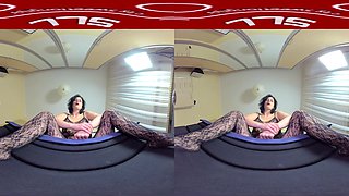 Facesitting; Solo Body Stocking Lace Mature Shaved Pussy