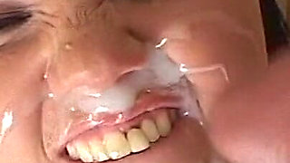 Seductive Brunette Babe Enjoys Intense Fingering and Facial