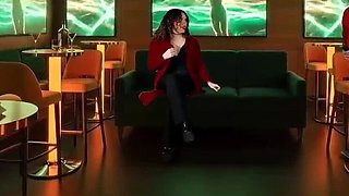 Hot Latina Wife Cheats in VIP Room - Cuckold Husband Films Handjob & Cumshot on Big Natural Tits