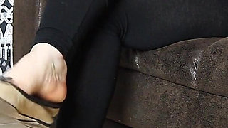 (005) Shoeplay with Ballet Flats and Condom Latex Socks