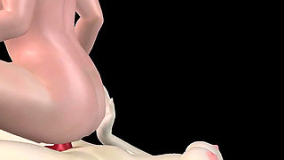 Animated 3D Porn - Asian Man Riding Strap on in Ass by Beautiful Girl