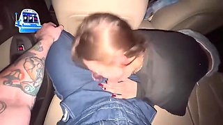 Risky fellatio in car during travel with duddys. Jizz in gullet - greatest Point of