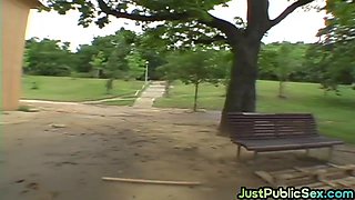 Amateur POV public MILF fucked outdoor after cocksucking