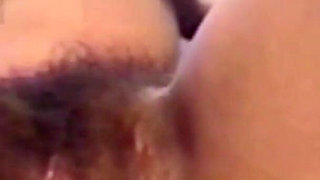 Beautiful Stepmother Smoking Through Her Big Hairy Pussy, She Smiles and Inserts Her Fingers