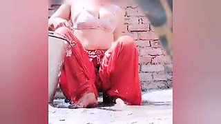girl showering alone in her soft body and in the bathroom with her