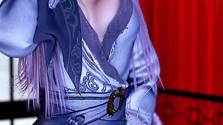 3D Cute Cosplay Model Cheating with Her Big Cock Boss