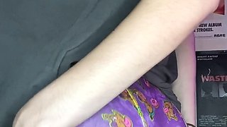 Amateur Jasmin stripping panties and masturbating