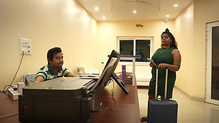 Hotel Manager Having Fun with Girl Customer